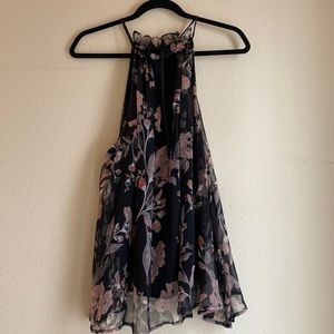 High neck amour vert blouse